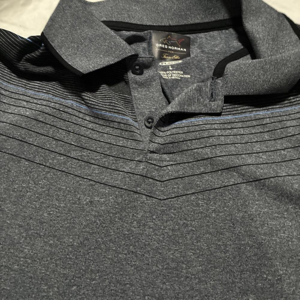 Gray blue Greg Norman Large Me S Polo 100% Polyester Quick Dry